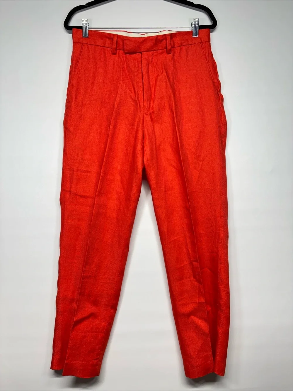 ✨Polo by Ralph Lauren Men’s 100% Linen Pants Vibrant Orange Chinos Size 31x30